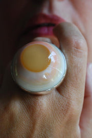 Sunny Side Up Ring Collector's Eye Agate