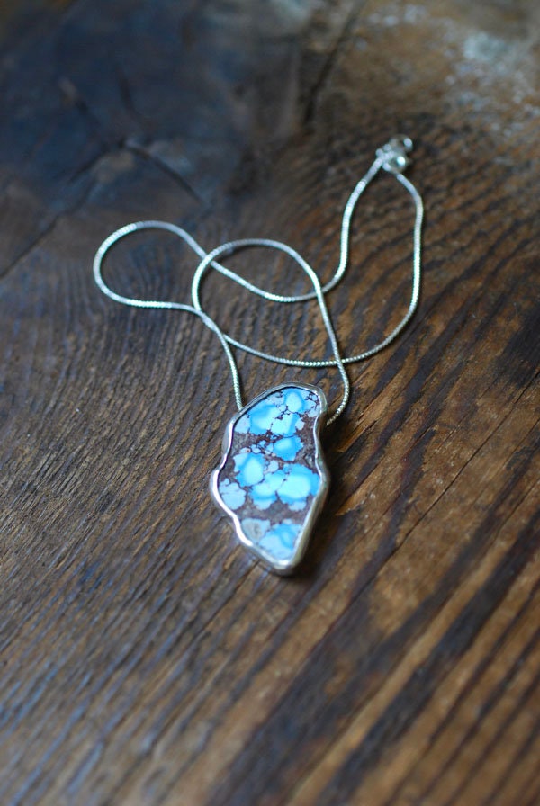 Full Bloom Golden Hills Lavender Turquoise Pendant