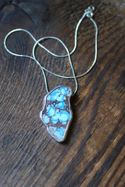 Full Bloom Golden Hills Lavender Turquoise Pendant