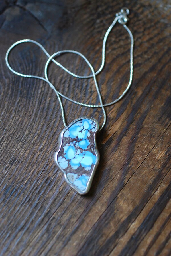 Full Bloom Golden Hills Lavender Turquoise Pendant