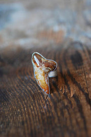 Maritime Ring Fire Orange Shark Tooth