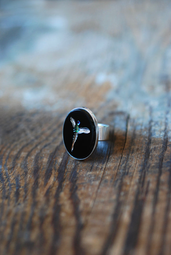 Phoenix Rising Ring Vintage Intaglio