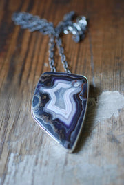 Purple Passion Statement Pendant Rare Collector Agate Ultra Violet Color