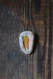 Dollybird Fiery Rainbow Necklace Statement Raw Fire Opal