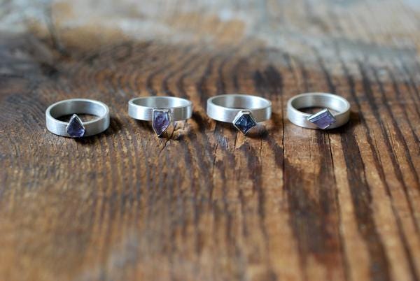 Vittoria Stacking Rings Lavender Spinel