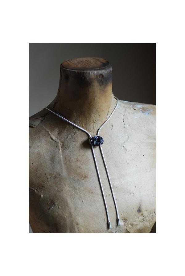 Garnet Sparkle Bolo Necklace Adjustable Slide Crystal Drusy