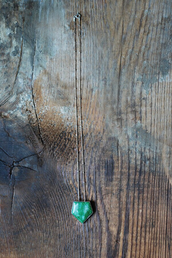 Italian Jade Necklace Rare Monviso Italy