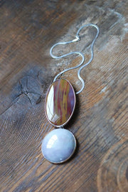 Lavender Jade Pendulum Necklace