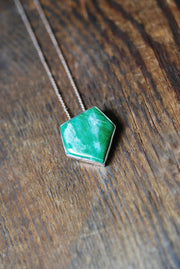 Italian Jade Necklace Rare Monviso Italy