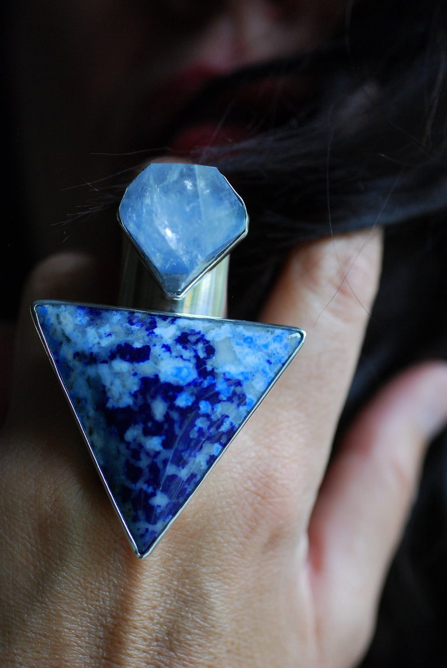 Azure Star Ring Collector's Lapis And Dumortierite