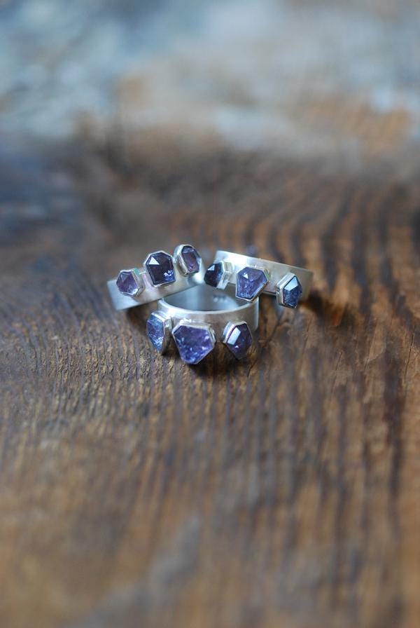 Vittoria Stacking Rings Lavender Spinel
