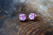 Pink Cobalto Calcite Mineral Stud Earrings All Natural Crystal Drusy