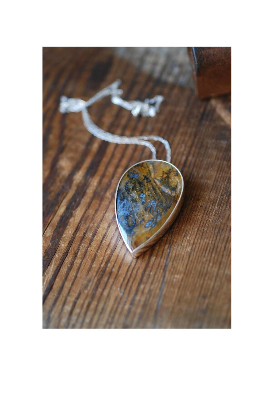 Wild Fern Shimmer Necklace Collector's Golden Dendritic Quartz