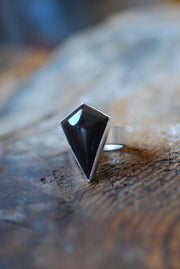 Dollybird Dark Sparkle Fire Obsidian Ring