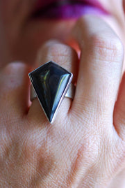 Dollybird Dark Sparkle Fire Obsidian Ring