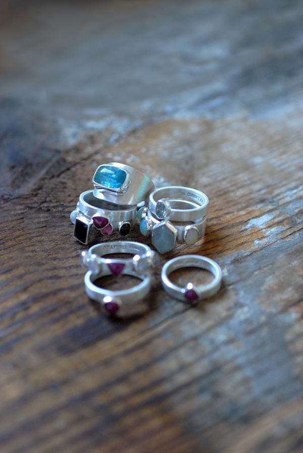 Blue Tourmaline Sculpted Ring