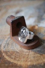 Hidden Rainbow Ring Included Mineral Quartz