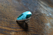 Flowers Ring Chatoyant Malachite Flowers In Chrysocolla