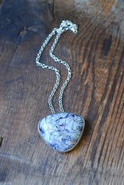 Lepidolite Pink Tourmaline Starburst Statement Necklace Rare