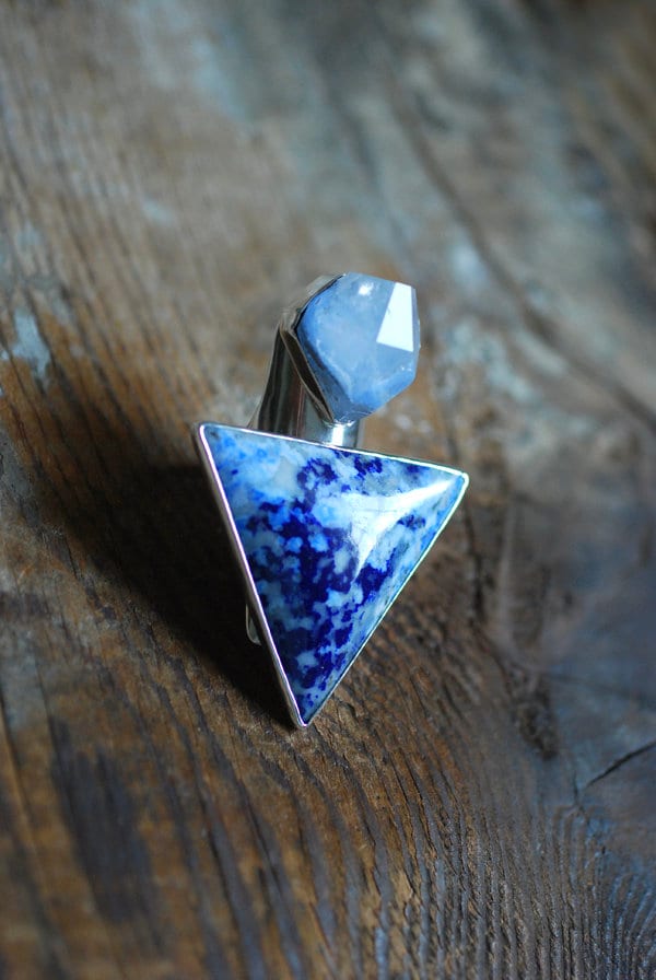 Azure Star Ring Collector's Lapis And Dumortierite