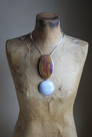 Lavender Jade Pendulum Necklace