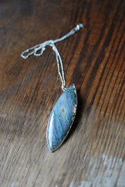 Mossy Ground Necklace Drusy Moss Agate Gem Necklace