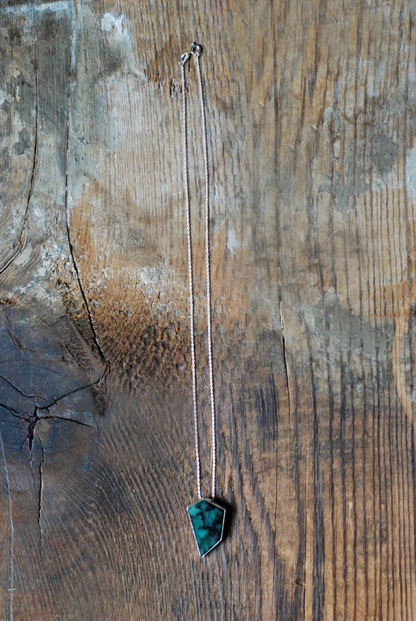 Raw Emerald Trapiche Pendant