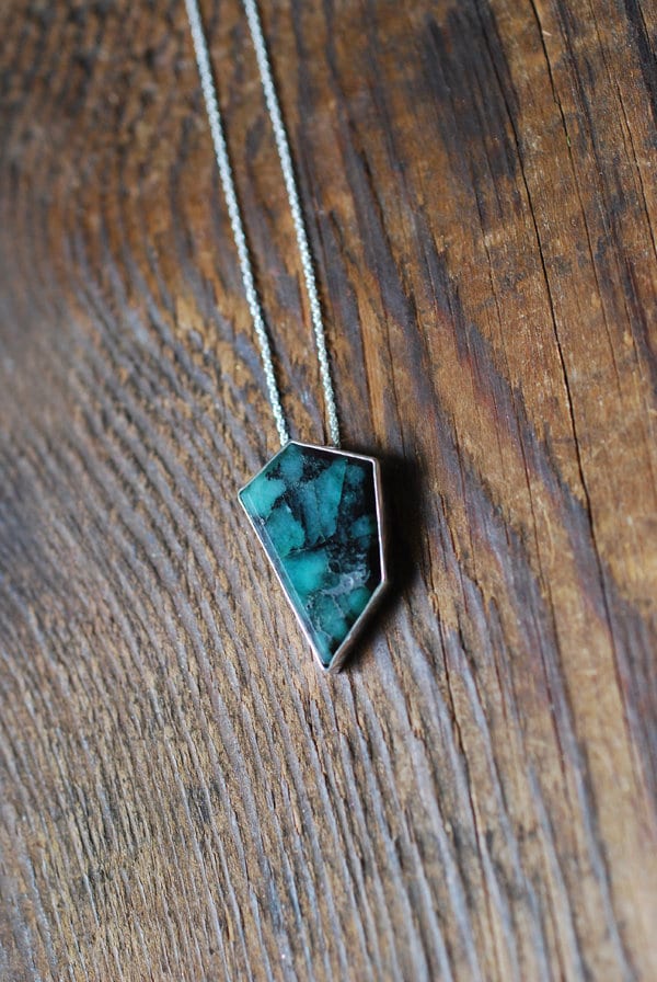 Raw Emerald Trapiche Pendant