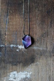 Amethyst Prism Necklace Deep Purple