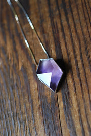 Amethyst Prism Necklace Deep Purple