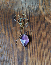 Amethyst Prism Necklace Deep Purple