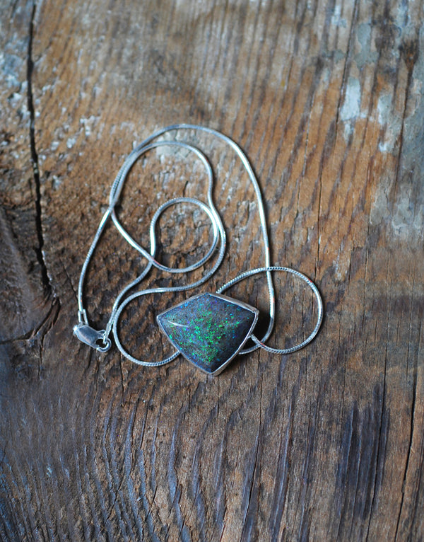 Fire and Light Pendant Andamooka Opal