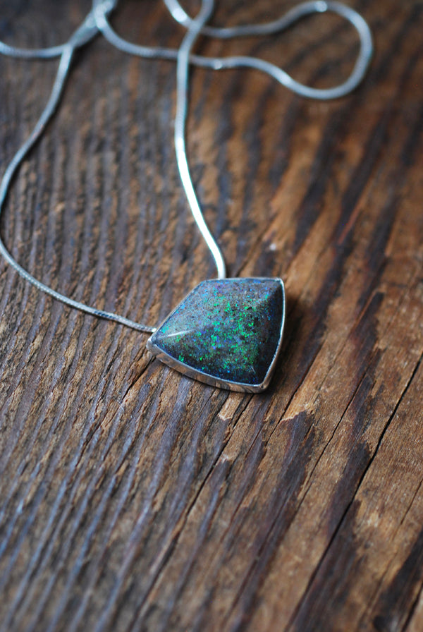 Fire and Light Pendant Andamooka Opal