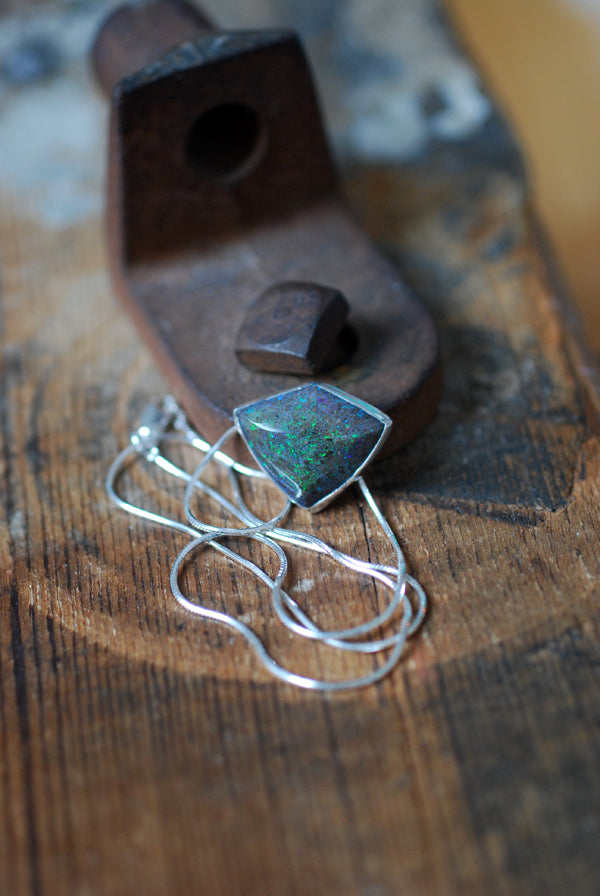 Fire and Light Pendant Andamooka Opal