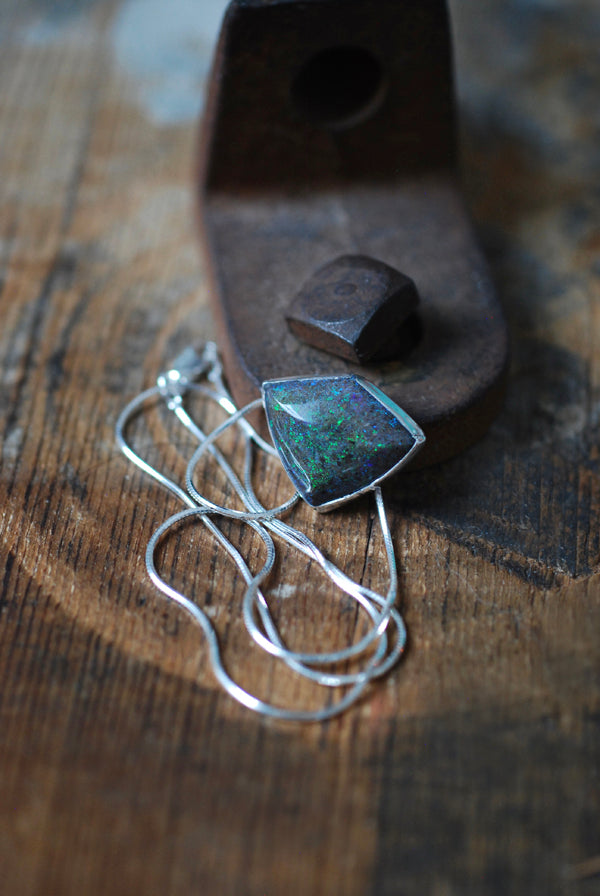 Fire and Light Pendant Andamooka Opal