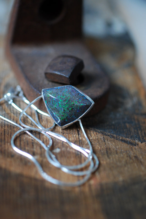 Fire and Light Pendant Andamooka Opal