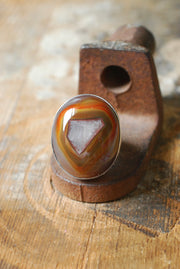 Baja Ring Rare Collector Window Laguna Agate