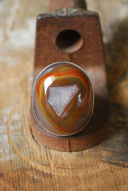 Baja Ring Rare Collector Window Laguna Agate