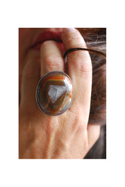 Baja Ring Rare Collector Window Laguna Agate