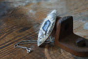 Sacred Earth Talisman Pendant Collector's Blue Agate Drusy Pocket