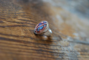 Rare Raw Blue Fire Opal Gem Ring