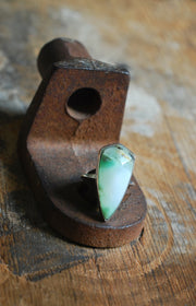 Brazilian Chrysoprase Shield Ring