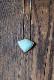 Glow Necklace Rare Brazilian Chrysoprase Shield
