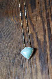 Glow Necklace Rare Brazilian Chrysoprase Shield