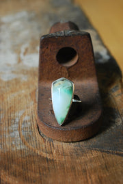 Brazilian Chrysoprase Shield Ring