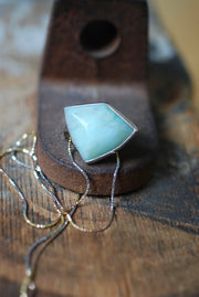 Glow Necklace Rare Brazilian Chrysoprase Shield