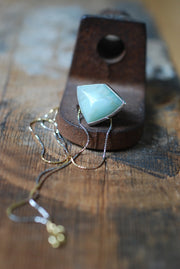 Glow Necklace Rare Brazilian Chrysoprase Shield