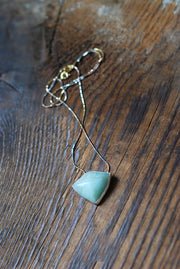 Glow Necklace Rare Brazilian Chrysoprase Shield