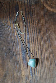 Glow Necklace Rare Brazilian Chrysoprase Shield