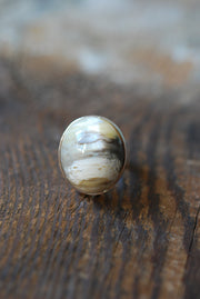 Felidae Ring Natural Cats Eye Bubbly Chrysoberyl